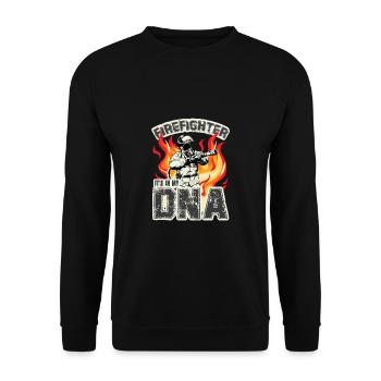 Feuerwehrmann Feuerwehr & Sprüche - Unisex Pullover - Schwarz - Vorne - Alina (178cm) & Michal (187cm)