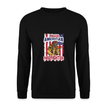 Feuerwehrmann Feuerwehr & Sprüche - Unisex Pullover - Schwarz - Vorne - Alina (178cm) & Michal (187cm)