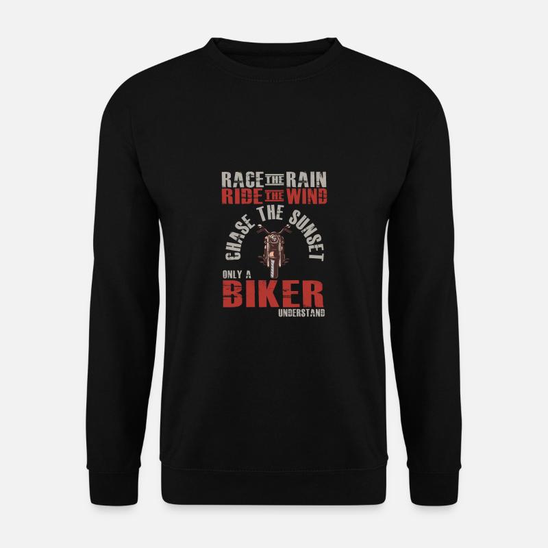 Lustiges Motorrad Geschenk Biker Spruch - Unisex Pullover - Schwarz