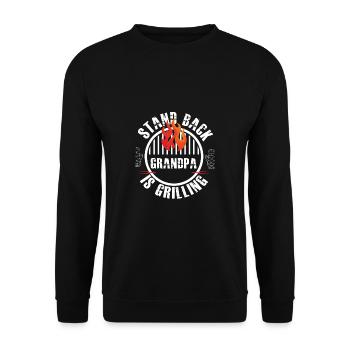 Lustiger Grill-Spruch I Grillen Motiv - Unisex Pullover - Schwarz - Vorne - Alina (178cm) & Michal (187cm)