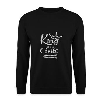 Lustiger Grill-Spruch I Grillen Motiv - Unisex Pullover - Schwarz - Vorne - Alina (178cm) & Michal (187cm)