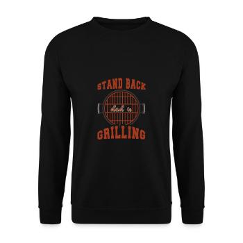 Lustiger Grill-Spruch I Grillen Motiv - Unisex Pullover - Schwarz - Vorne - Alina (178cm) & Michal (187cm)