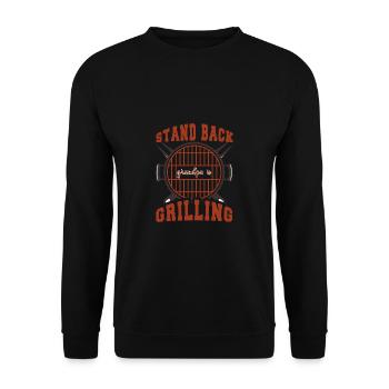 Lustiger Grill-Spruch I Grillen Motiv - Unisex Pullover - Schwarz - Vorne - Alina (178cm) & Michal (187cm)
