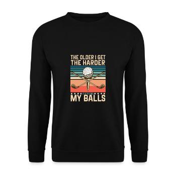 Golf Geschenk Witz Golfspieler Golfer - Unisex Pullover - Schwarz - Vorne - Alina (178cm) & Michal (187cm)