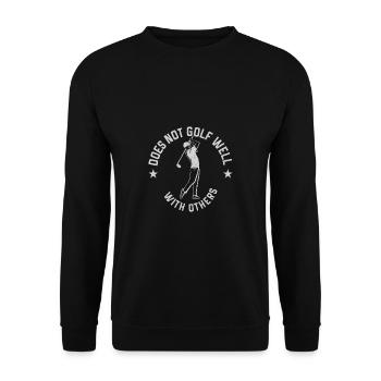 Golf Geschenk Witz Golfspieler Golfer - Unisex Pullover - Schwarz - Vorne - Alina (178cm) & Michal (187cm)