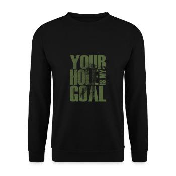 Golf Geschenk Witz Golfspieler Golfer - Unisex Pullover - Schwarz - Vorne - Alina (178cm) & Michal (187cm)