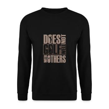 Golf Geschenk Witz Golfspieler Golfer - Unisex Pullover - Schwarz - Vorne - Alina (178cm) & Michal (187cm)