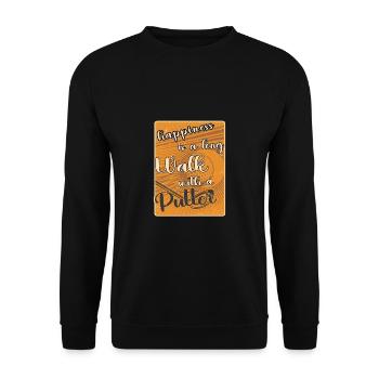 Golf Geschenk Witz Golfspieler Golfer - Unisex Pullover - Schwarz - Vorne - Alina (178cm) & Michal (187cm)