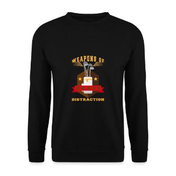 Golf Geschenk Witz Golfspieler Golfer - Unisex Pullover - Schwarz - Vorne - Alina (178cm) & Michal (187cm)
