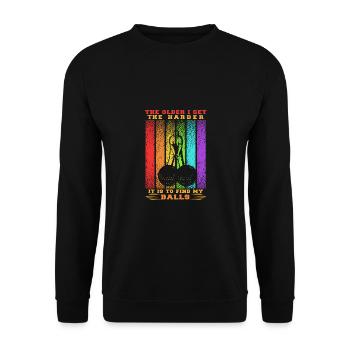 Golf Geschenk Witz Golfspieler Golfer - Unisex Pullover - Schwarz - Vorne - Alina (178cm) & Michal (187cm)