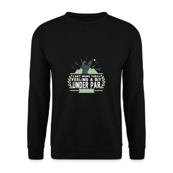 Golf Geschenk Witz Golfspieler Golfer - Unisex Pullover - Schwarz - Vorne - Alina (178cm) & Michal (187cm)