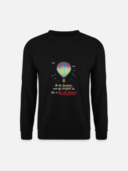 Heißluftballon & Ballon Fahrer Geschenk - Unisex Pullover - Schwarz