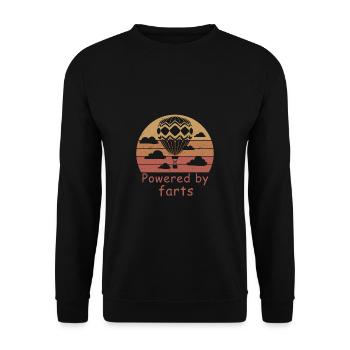 Heißluftballon & Ballon Fahrer Geschenk - Unisex Pullover - Schwarz - Vorne - Alina (178cm) & Michal (187cm)