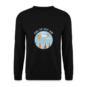 Heißluftballon & Ballon Fahrer Geschenk - Unisex Pullover - Schwarz - Vorne - Alina (178cm) & Michal (187cm)