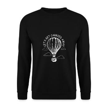 Heißluftballon & Ballon Fahrer Geschenk - Unisex Pullover - Schwarz - Vorne - Alina (178cm) & Michal (187cm)