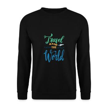 Heißluftballon & Ballon Fahrer Geschenk - Unisex Pullover - Schwarz - Vorne - Alina (178cm) & Michal (187cm)