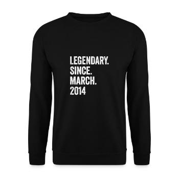 9 ans Légendaire depuis mars 2014 9ème anniversaire - Sweat-shirt Unisexe - noir - Devant - Alina (178cm) & Michal (187cm)