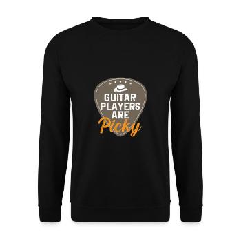 Gitarre Musik Gitarisst Gitarren Spruch - Unisex Pullover - Schwarz - Vorne - Alina (178cm) & Michal (187cm)