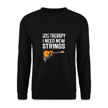 Gitarre Musik Gitarisst Gitarren Spruch - Unisex Pullover - Schwarz - Vorne - Alina (178cm) & Michal (187cm)