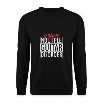 Gitarre Musik Gitarisst Gitarren Spruch - Unisex Pullover - Schwarz - Vorne - Alina (178cm) & Michal (187cm)
