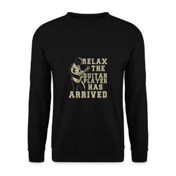 Gitarre Musik Gitarisst Gitarren Spruch - Unisex Pullover - Schwarz - Vorne - Alina (178cm) & Michal (187cm)