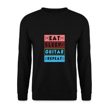Gitarre Musik Gitarisst Gitarren Spruch - Unisex Pullover - Schwarz - Vorne - Alina (178cm) & Michal (187cm)