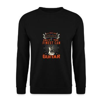 Gitarre Musik Gitarisst Gitarren Spruch - Unisex Pullover - Schwarz - Vorne - Alina (178cm) & Michal (187cm)