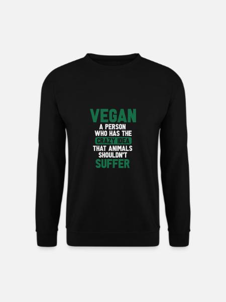 Vegan Fleischlos Tierlieb & Veganer - Unisex Pullover - Schwarz