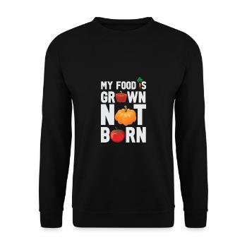 Vegan Fleischlos Tierlieb & Veganer - Unisex Pullover - Schwarz - Vorne - Alina (178cm) & Michal (187cm)