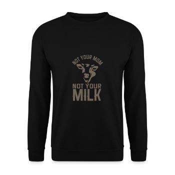Vegan Fleischlos Tierlieb & Veganer - Unisex Pullover - Schwarz - Vorne - Alina (178cm) & Michal (187cm)