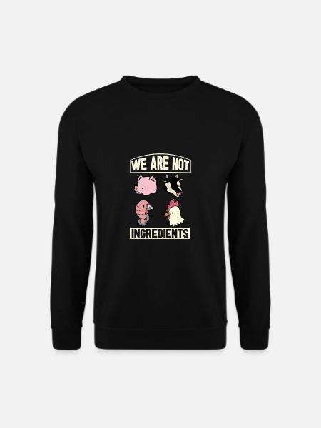 Vegan Fleischlos Tierlieb & Veganer - Unisex Pullover - Schwarz