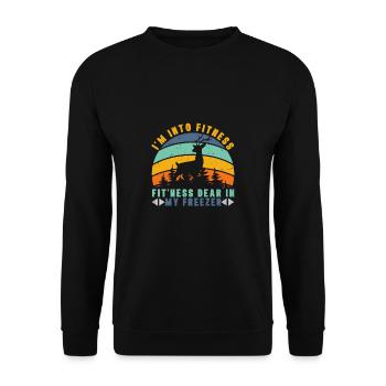 Jagen Jagdspruch & Jäger Geschenkidee - Unisex Pullover - Schwarz - Vorne - Alina (178cm) & Michal (187cm)