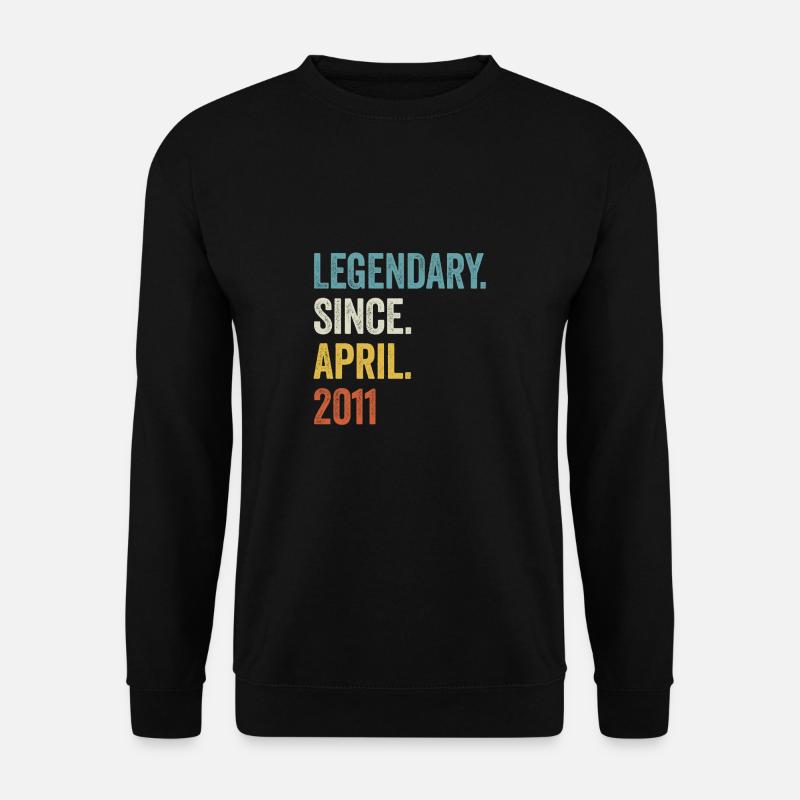 12 Jahre Legendary Since April 2011 12. Geburtstag - Unisex Pullover - Schwarz