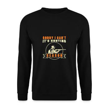 Jagen Jagdspruch & Jäger Geschenkidee - Unisex Pullover - Schwarz - Vorne - Alina (178cm) & Michal (187cm)