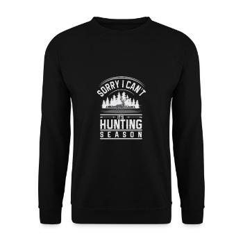 Jagen Jagdspruch & Jäger Geschenkidee - Unisex Pullover - Schwarz - Vorne - Alina (178cm) & Michal (187cm)
