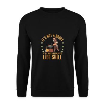Lustiger Schmied Spruch & Schmieden - Unisex Pullover - Schwarz - Vorne - Alina (178cm) & Michal (187cm)
