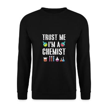 Chemie Lehrer Wissenschaftler Chemieker - Unisex Pullover - Schwarz - Vorne - Alina (178cm) & Michal (187cm)