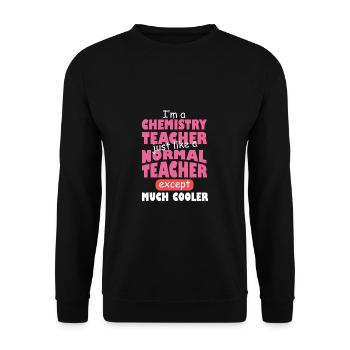 Chemie Lehrer Wissenschaftler Chemieker - Unisex Pullover - Schwarz - Vorne - Alina (178cm) & Michal (187cm)