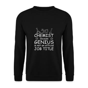Chemie Lehrer Wissenschaftler Chemieker - Unisex Pullover - Schwarz - Vorne - Alina (178cm) & Michal (187cm)