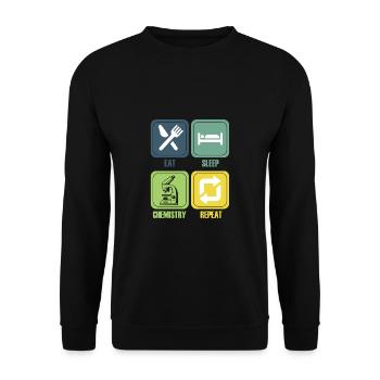 Chemie Lehrer Wissenschaftler Chemieker - Unisex Pullover - Schwarz - Vorne - Alina (178cm) & Michal (187cm)