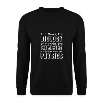 Chemie Lehrer Wissenschaftler Chemieker - Unisex Pullover - Schwarz - Vorne - Alina (178cm) & Michal (187cm)