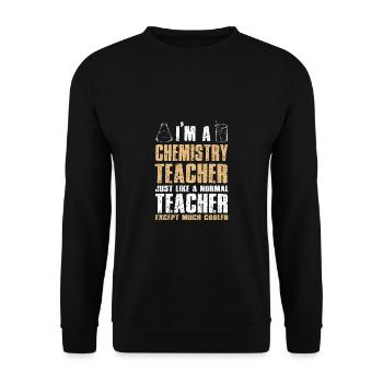 Chemie Lehrer Wissenschaftler Chemieker - Unisex Pullover - Schwarz - Vorne - Alina (178cm) & Michal (187cm)