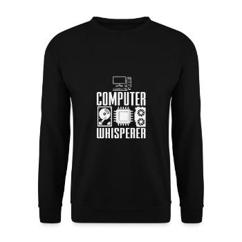 Lustiger Informatiker Spruch, Informatik - Unisex Pullover - Schwarz - Vorne - Alina (178cm) & Michal (187cm)