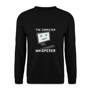 Lustiger Informatiker Spruch, Informatik - Unisex Pullover - Schwarz - Vorne - Alina (178cm) & Michal (187cm)