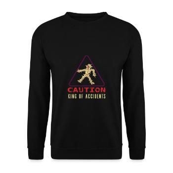 Lustige Elektriker Sprüche I Eliktriker - Unisex Pullover - Schwarz - Vorne - Alina (178cm) & Michal (187cm)