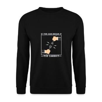Lustige Elektriker Sprüche I Eliktriker - Unisex Pullover - Schwarz - Vorne - Alina (178cm) & Michal (187cm)