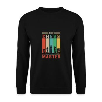 Lusitger Schachspieler Spruch I Schach - Unisex Pullover - Schwarz - Vorne - Alina (178cm) & Michal (187cm)