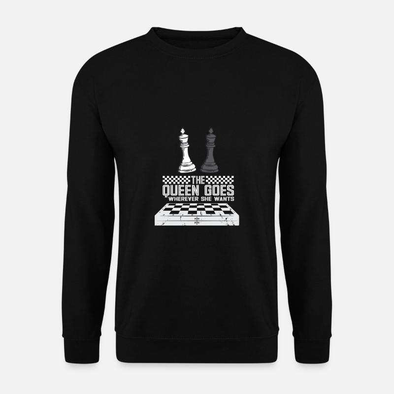 Lusitger Schachspieler Spruch I Schach - Unisex Pullover - Schwarz