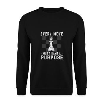 Lusitger Schachspieler Spruch I Schach - Unisex Pullover - Schwarz - Vorne - Alina (178cm) & Michal (187cm)