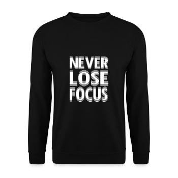 Fotografen Spruch Hobby Fotograf - Unisex Pullover - Schwarz - Vorne - Alina (178cm) & Michal (187cm)